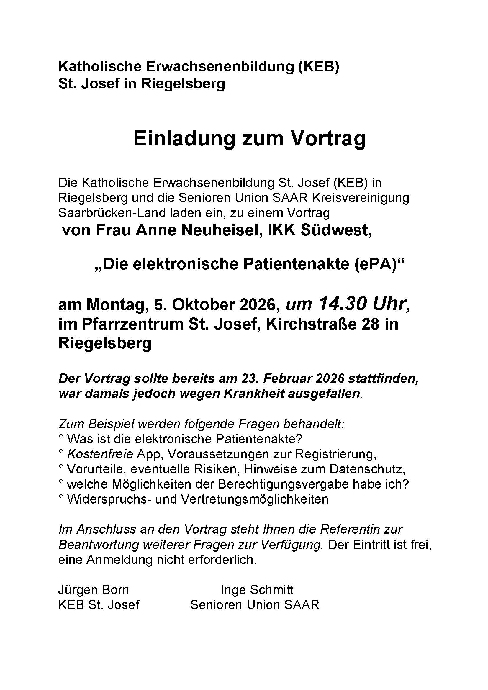 IKK Patientenakte 10,26neu (c) obkhefa Einladung zu einem Vortrag über die elektronische Patientenakte